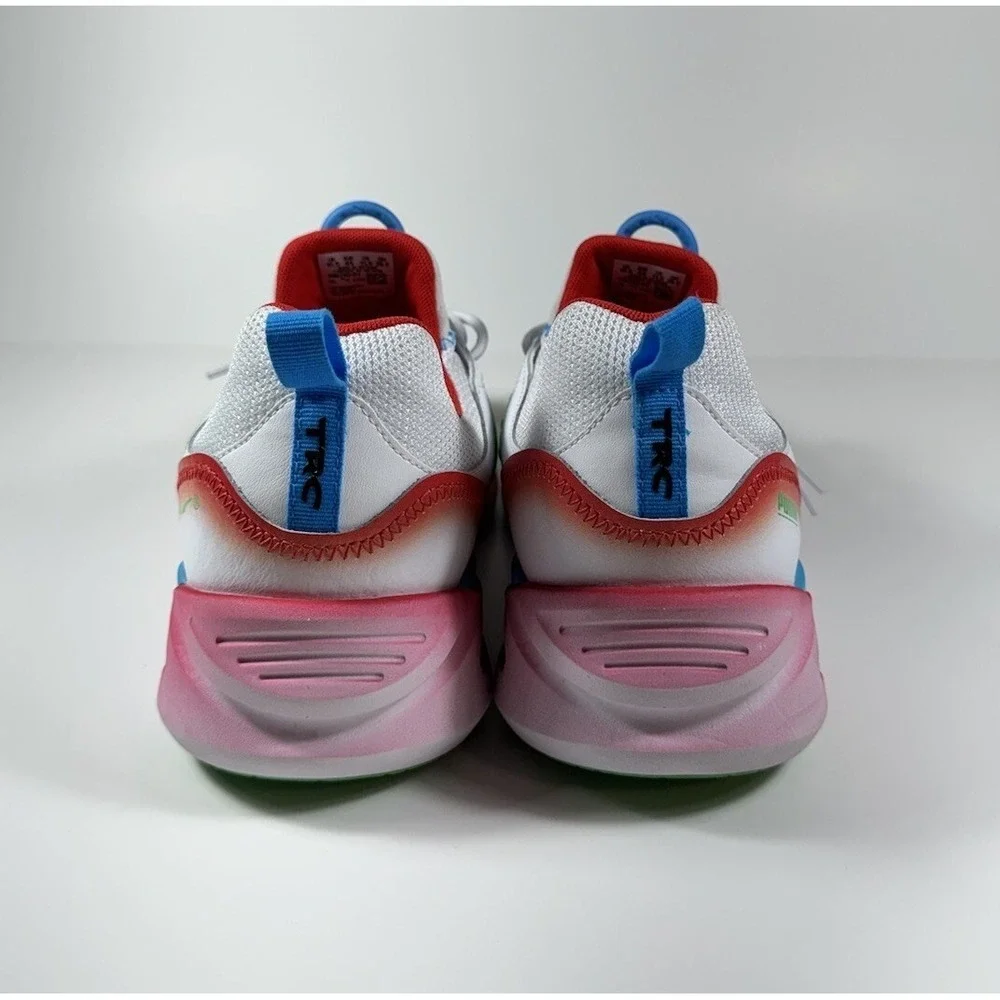 PUMA TRC Blaze Neon Sneakers Shoes White‎ Multicolor Mens Sz 8.5 *NEW* 386783-01